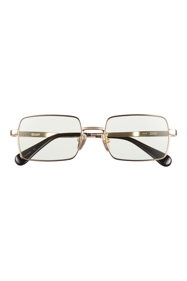 DND 55mm Square Sunglasses, Main, color, GOLD/ LIGHT PISTACHIO