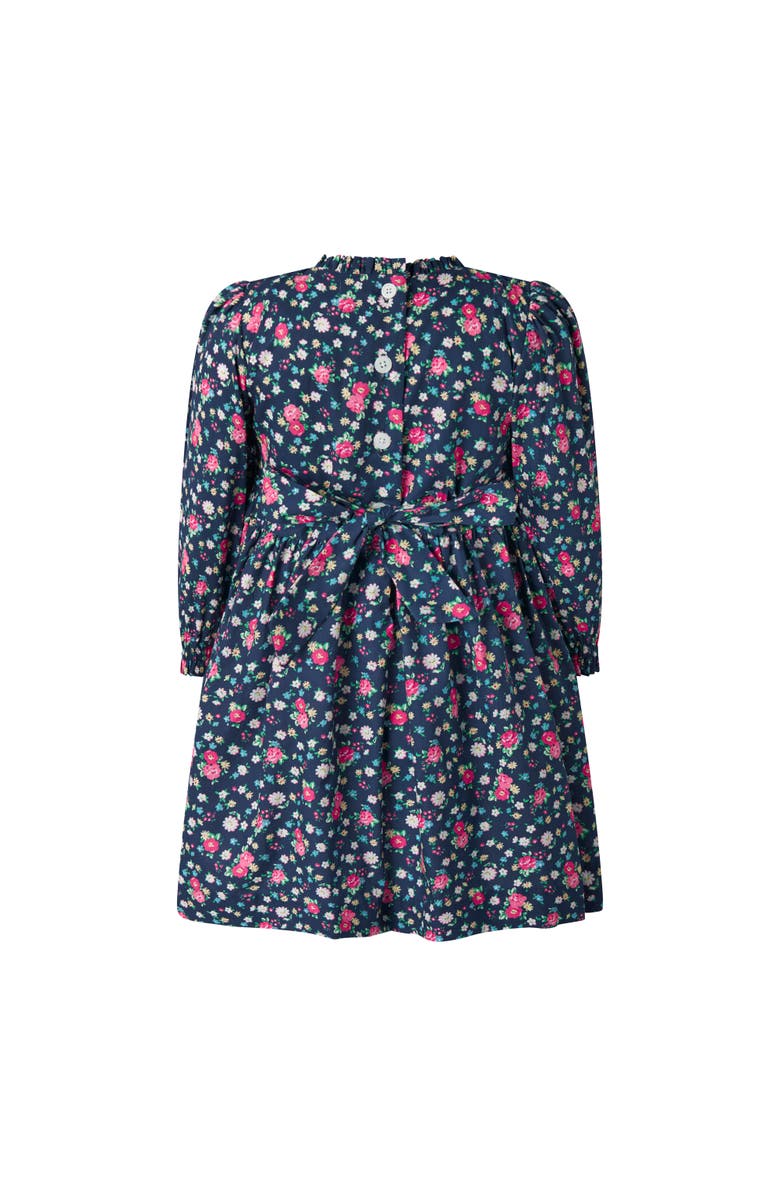 Rachel Riley Ditsy Floral Ruched Dress, Alternate, color, Navy