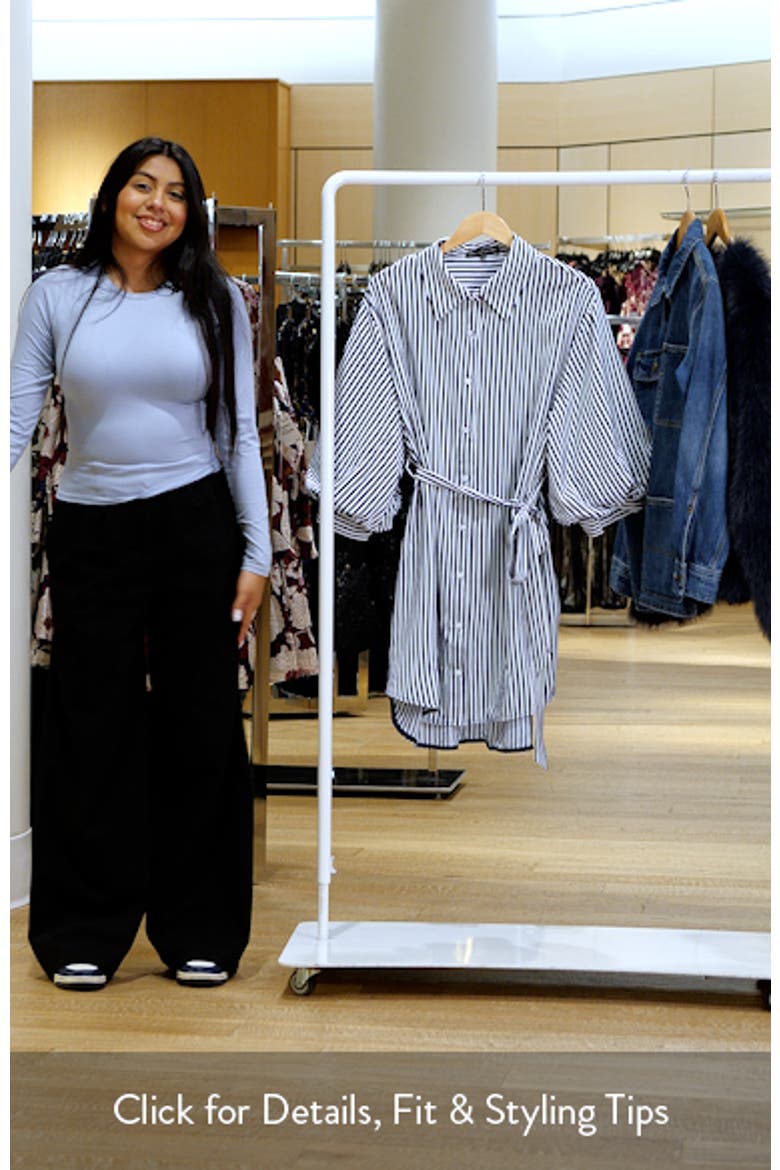 Stripe Belted Shirtdress video