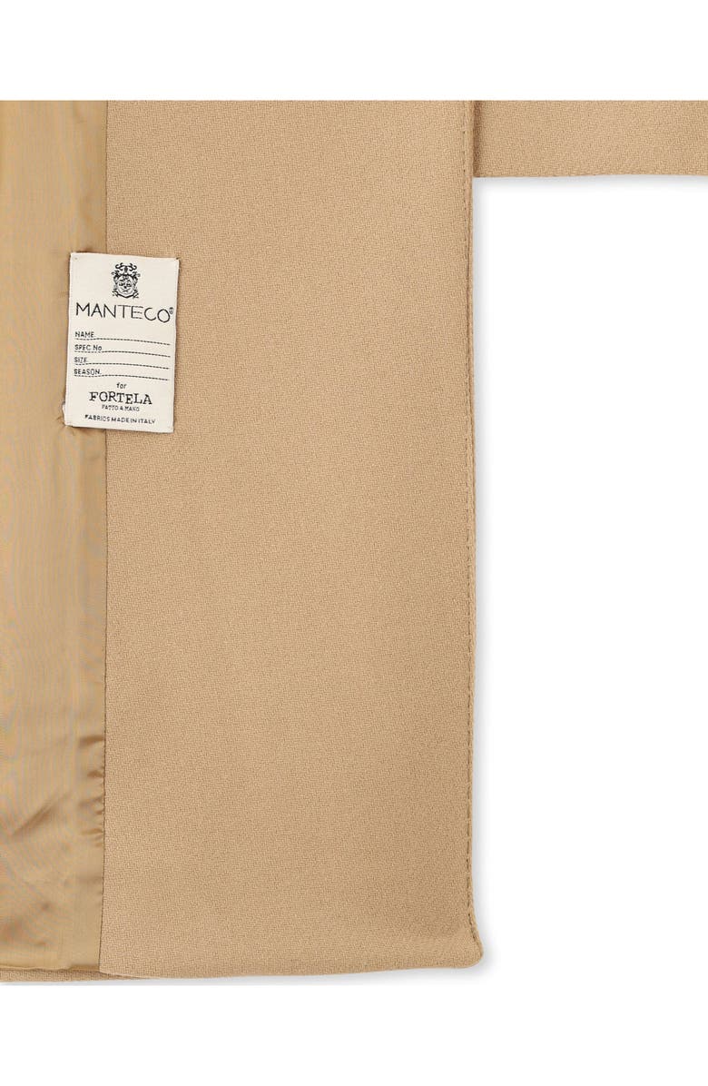 Fortela Ernesto Wool Double-Breasted Coat, Alternate, color, Camel