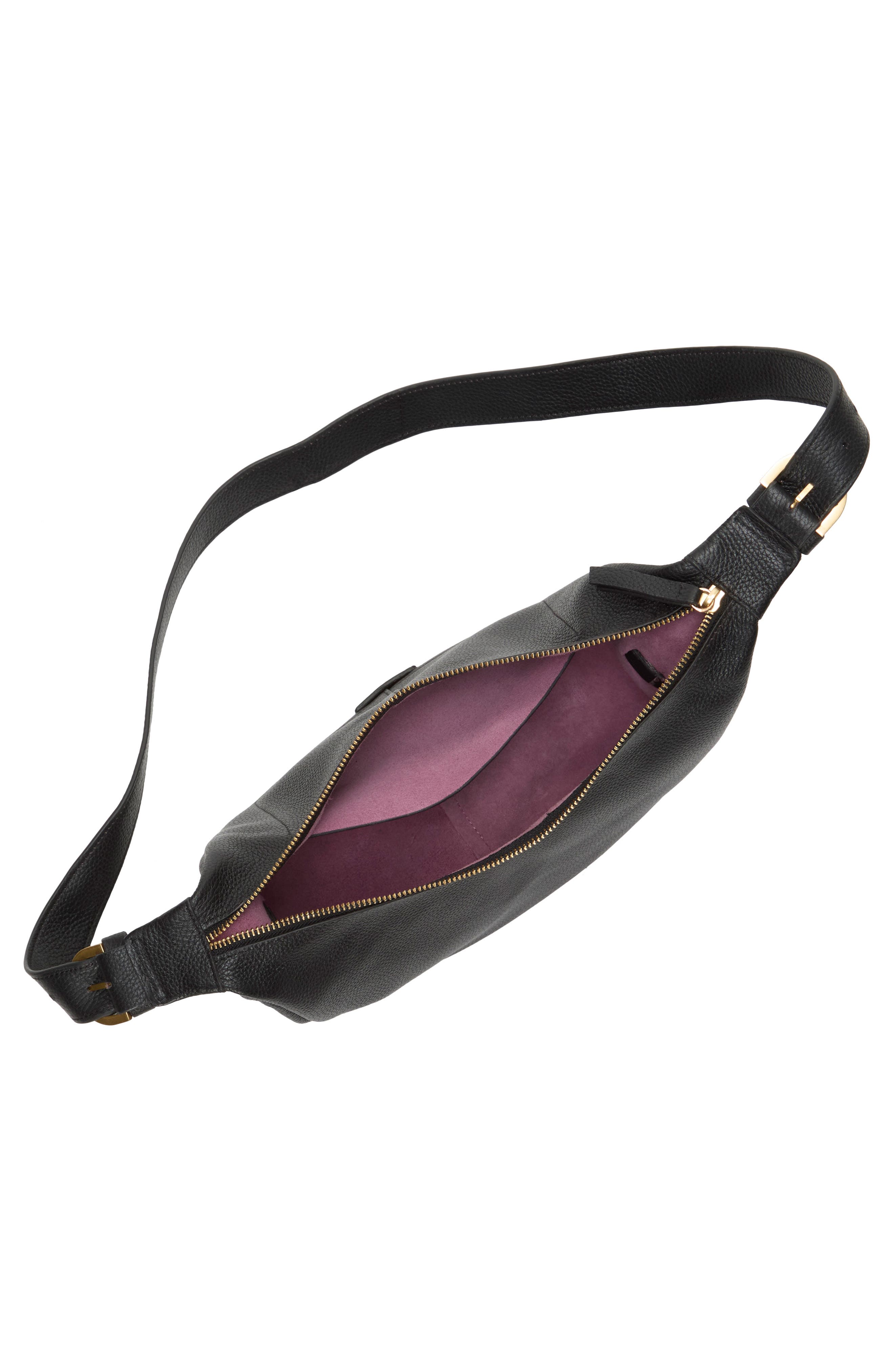 Vince Camuto Jenna Leather Crossbody Bag, Alternate, color, Oxford