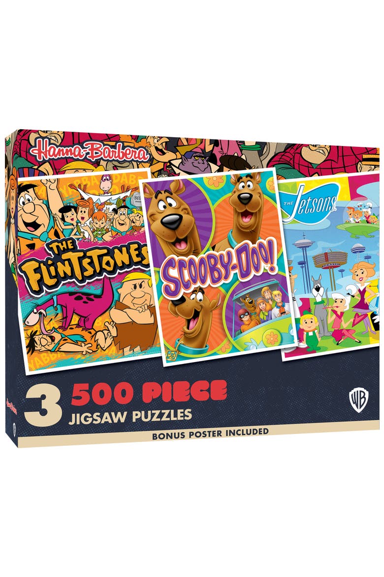 Hanna-Barbera 500 Piece Puzzles 3-Pack, Main, color, Multicolor