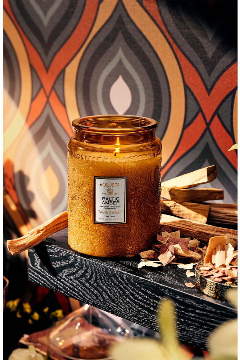 Baltic Amber Large Jar Candle, Alternate, color, BALTIC AMBER
