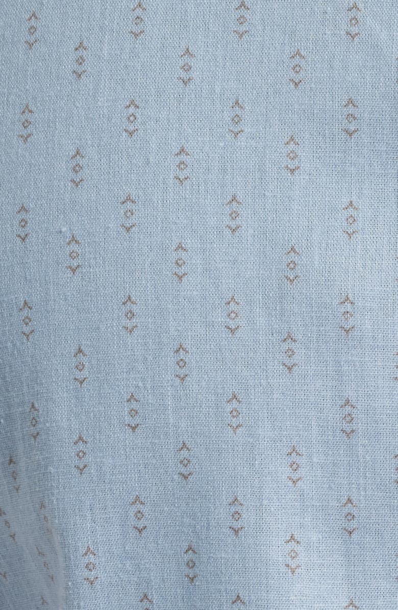 Rails Carson Short Sleeve Stretch Linen Blend Button-Up Shirt, Alternate, color, Arrow Dot Waterfall