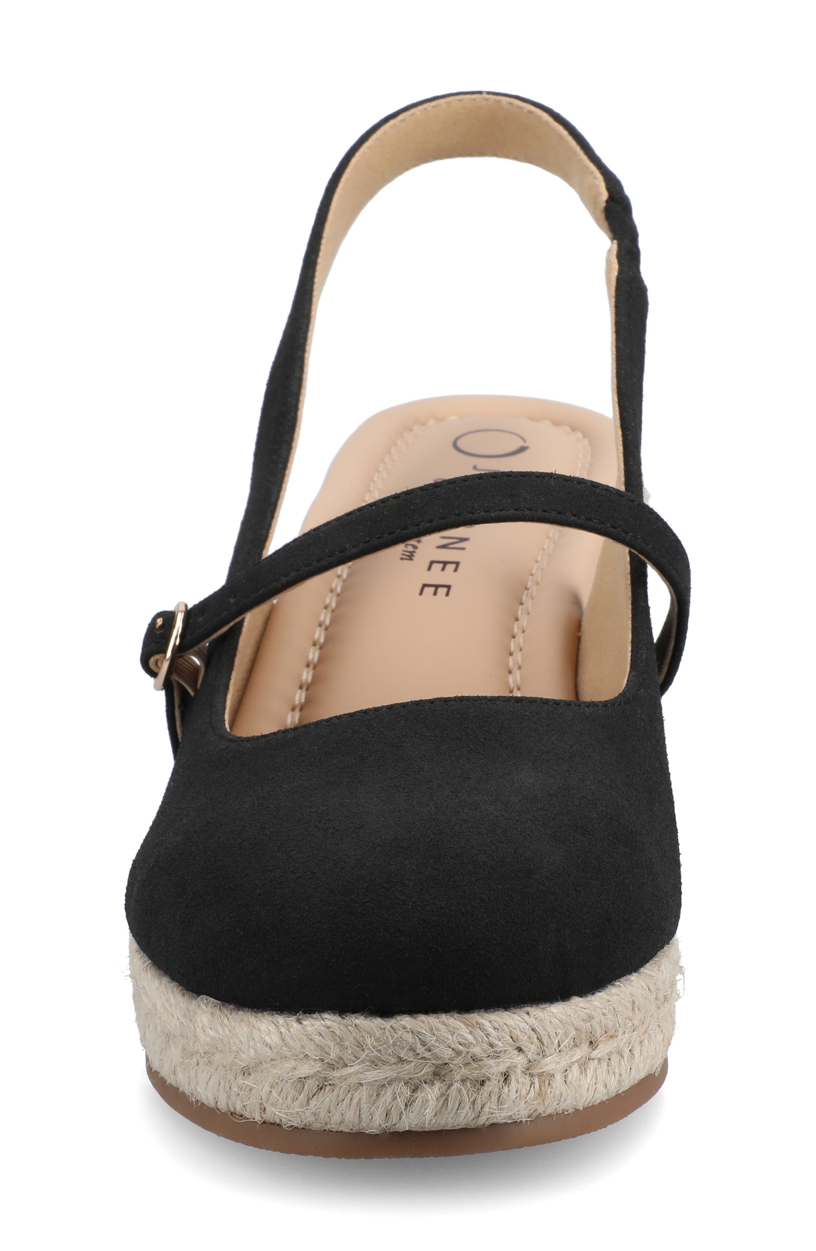 Journee Collection Asmyna Wedge Espadrille Pump, Alternate, color, Black
