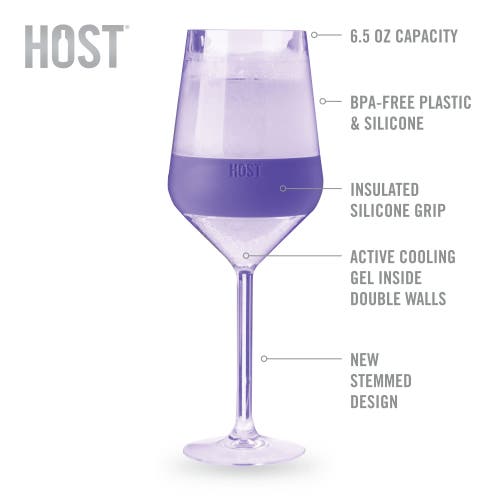 Host Stemmed Wine Freeze Cooling Cup Set Of 4 In Tinted