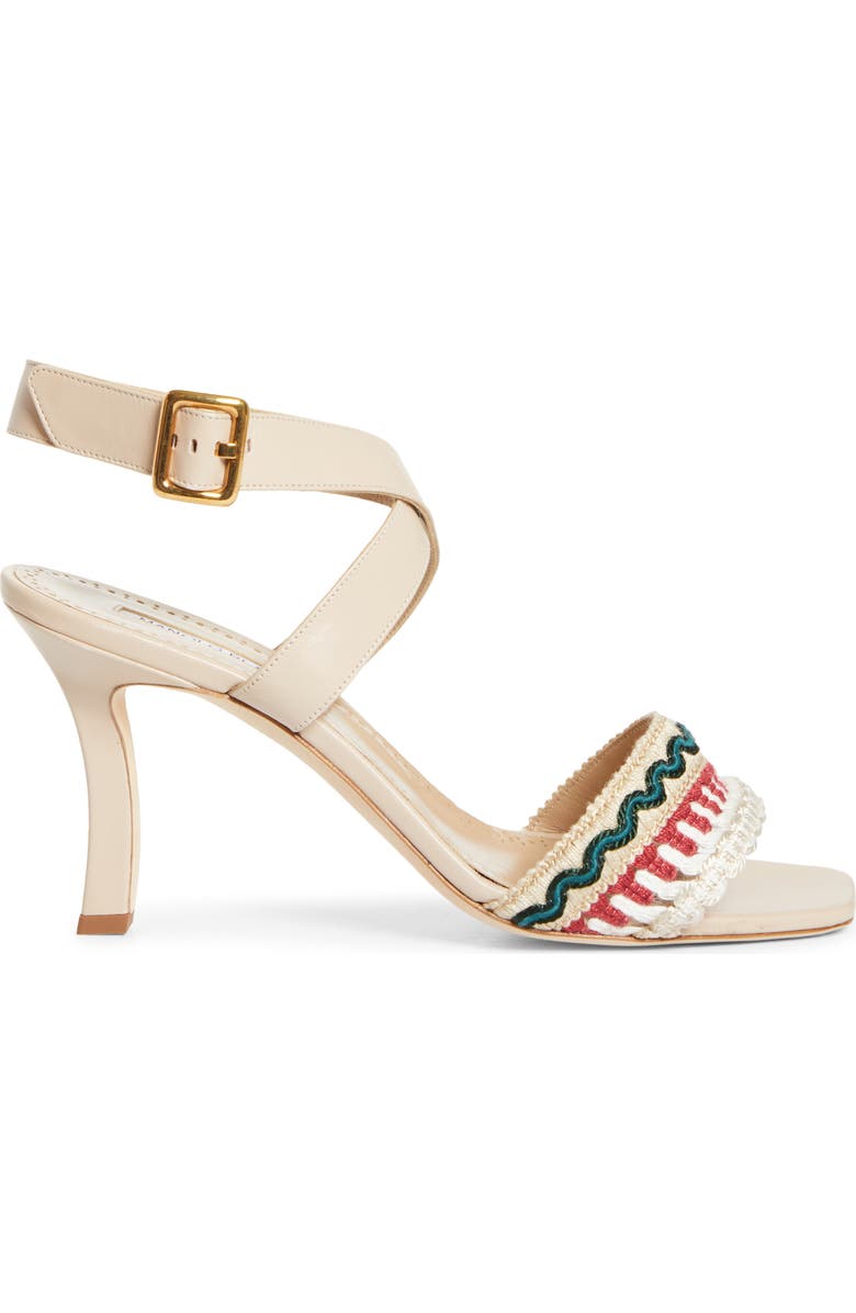 Manolo Blahnik Mabeco Ankle Strap Sandal, Alternate, color, Yemb 943E/Yemb 943F/Mnud 2601