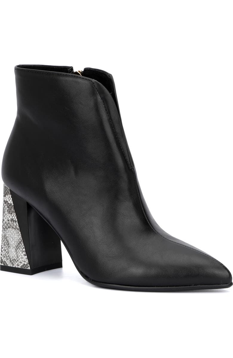 TORGEIS Lailah Snake Embossed Block Heel Bootie (Women) | Nordstromrack