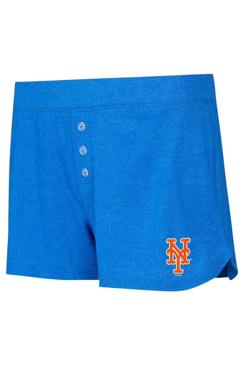 Women's Concepts Sport  Royal New York Mets Meter Knit Long Sleeve T-Shirt & Shorts Set, Alternate, color, Royal