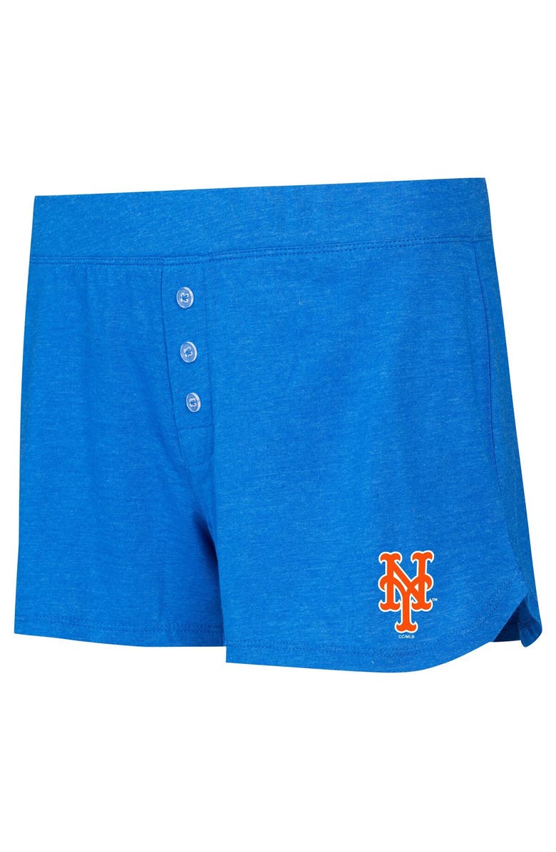 CONCEPTS SPORT Women's Concepts Sport Royal New York Mets Meter Knit Long Sleeve T-Shirt & Shorts Set, Alternate, color,