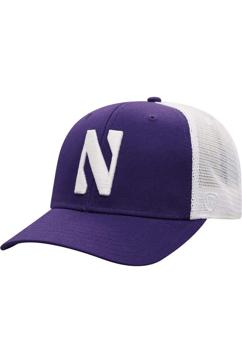 Men's Top of the World Purple/White Northwestern Wildcats Trucker Snapback Hat, Main, color, Purple