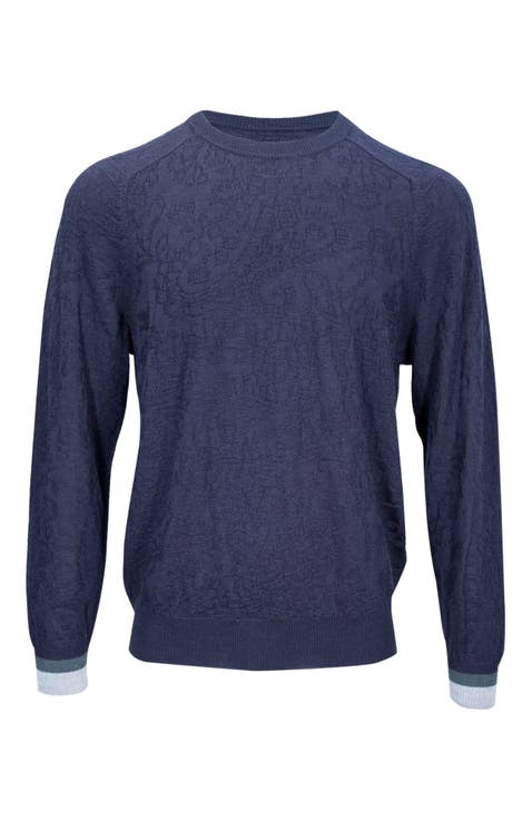Colin Jacquard Merino Wool Paisley Sweater