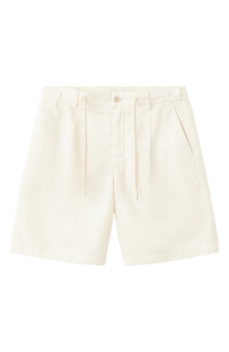MANGO Pleat Front Shorts, Alternate, color, Off White