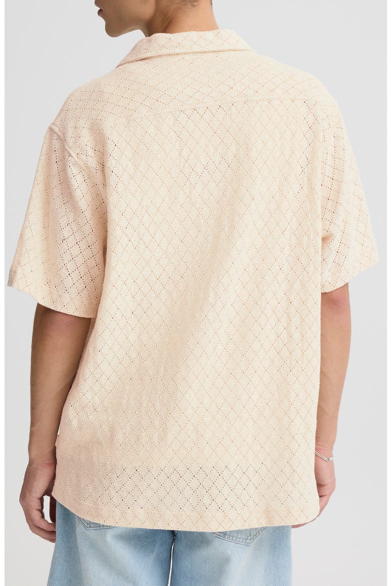 Teagan Short Sleeve Button Up Shirt, Alternate, color, OATMEAL