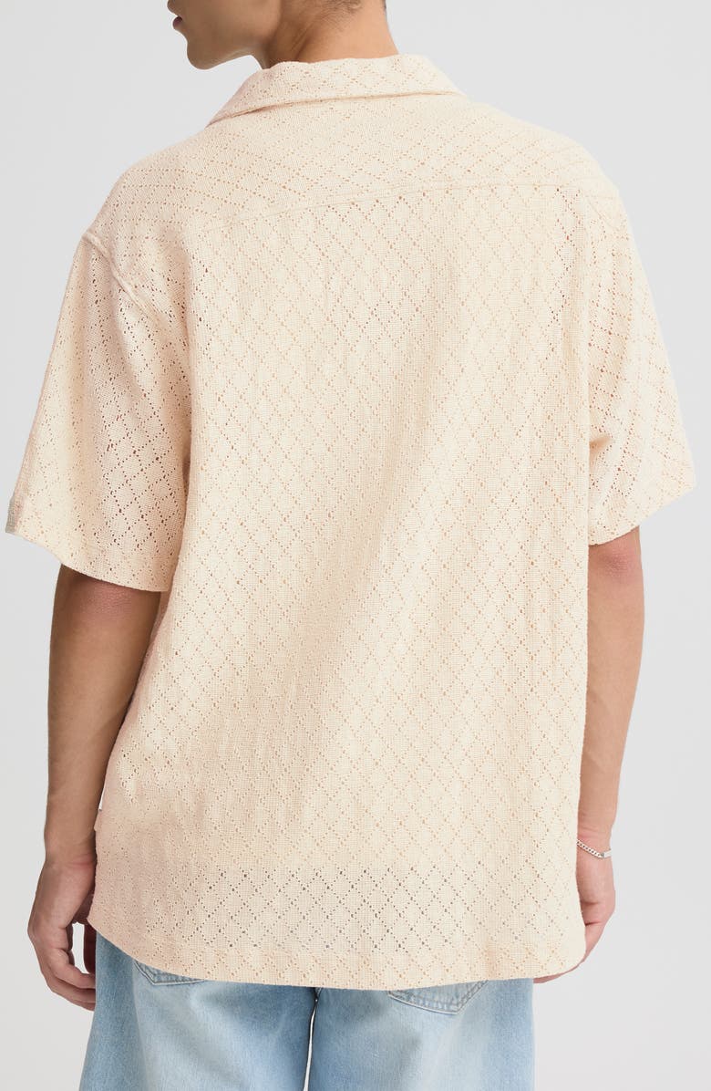 !SOLID Teagan Short Sleeve Button Up Shirt, Alternate, color, Oatmeal
