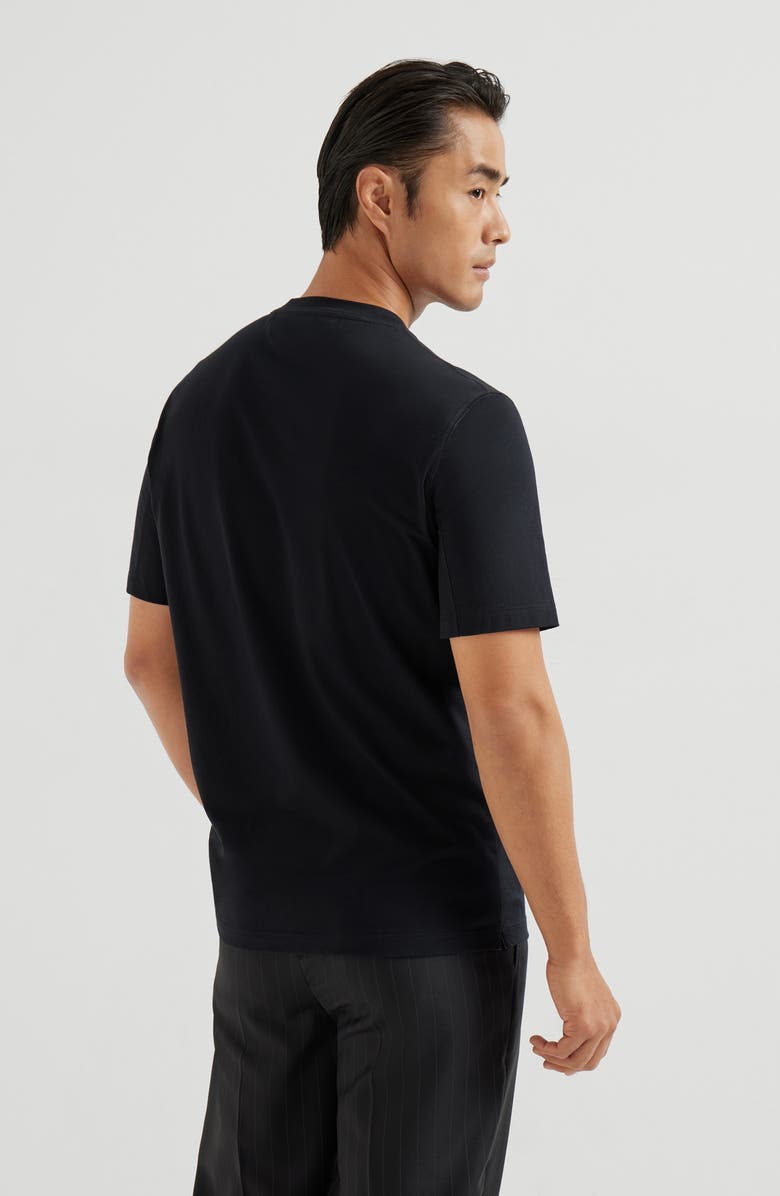 Brunello Cucinelli Jersey T-shirt, Alternate, color, Black