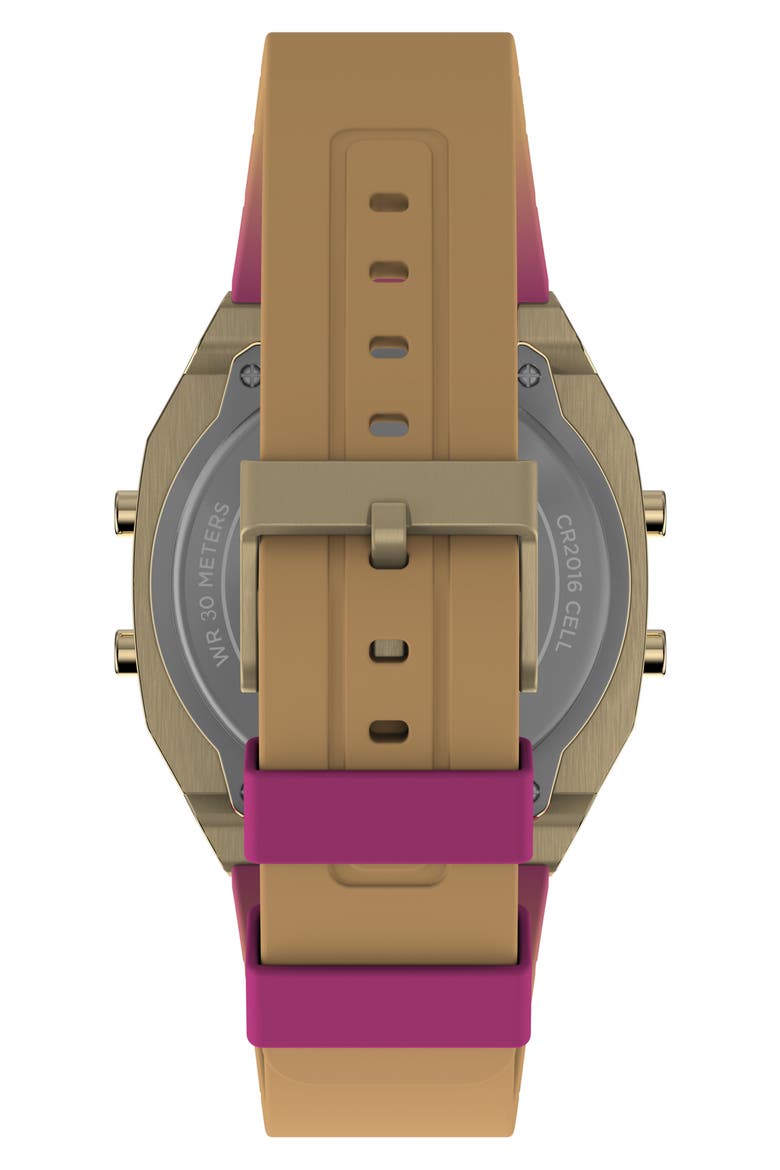 T80 Digital Chronograph Resin Strap Watch, 36.5mm, Alternate, color, PINK