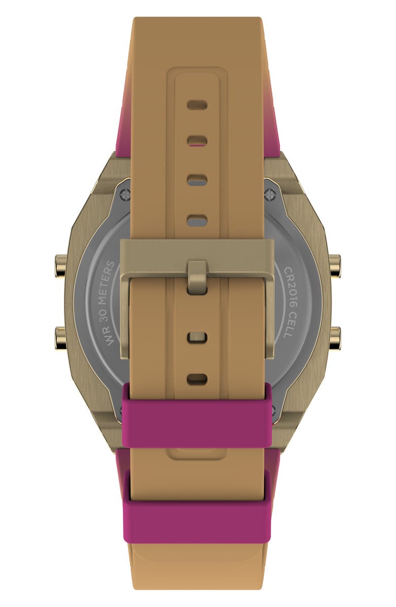 Timex<sup>®</sup> T80 Digital Chronograph Resin Strap Watch, 36.5mm, Alternate, color,