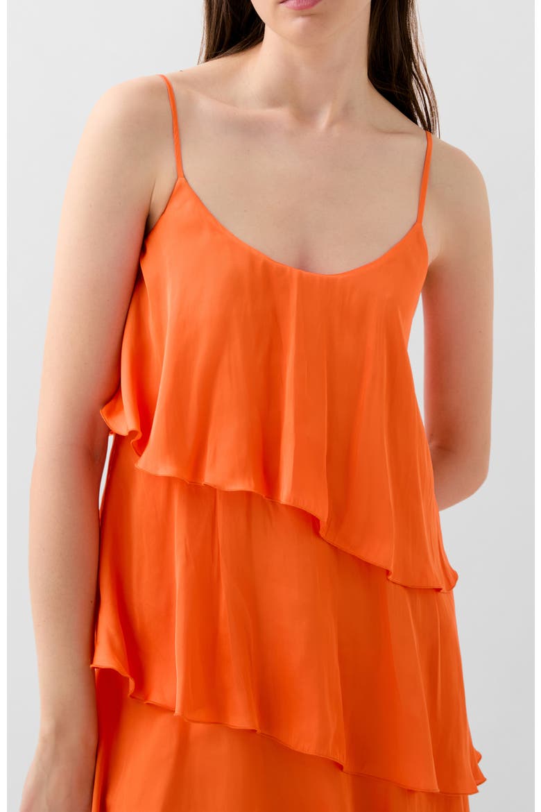 Slip Ruffle Dress, Alternate, color, Orange