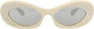 Valentino Special Edition 57mm Oval Sunglasses