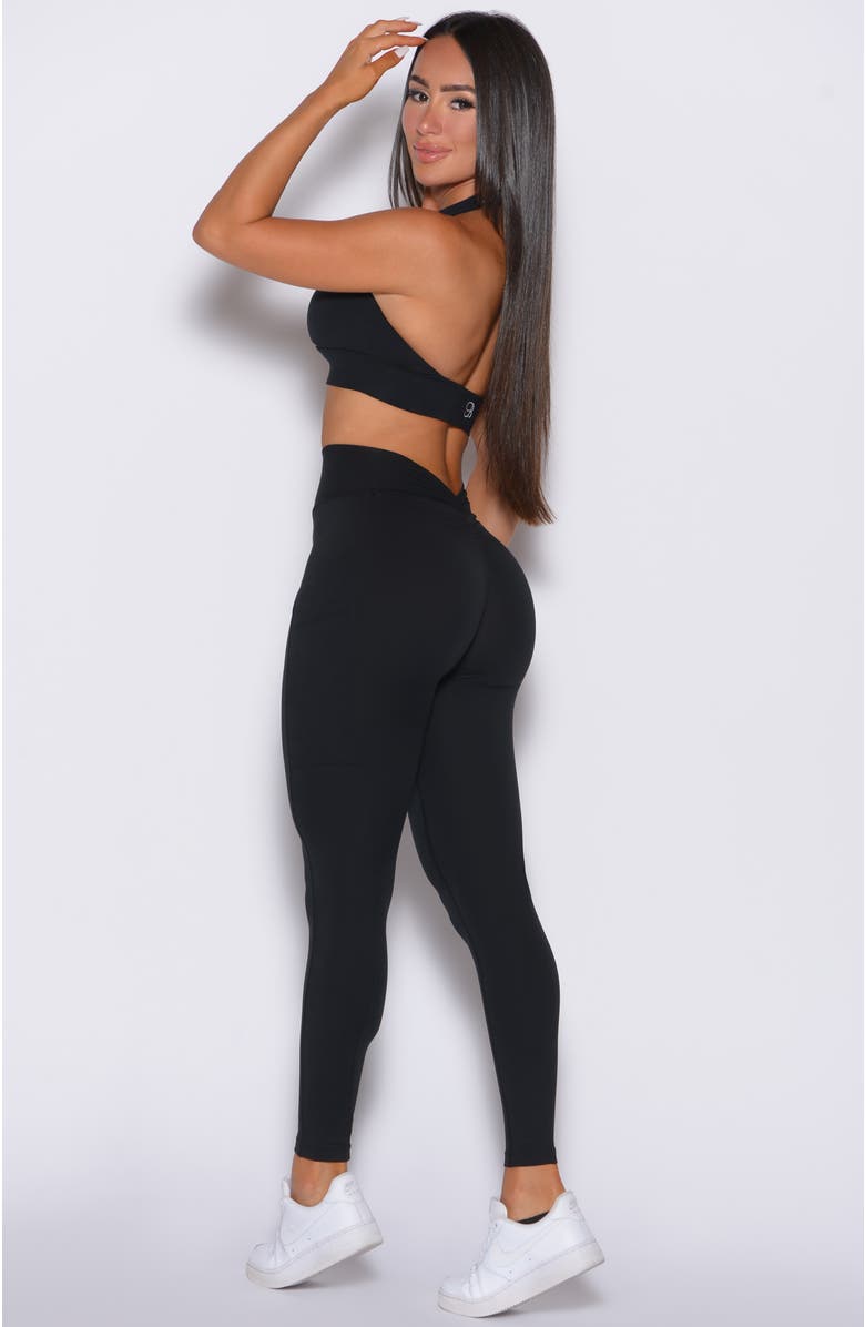 Bombshell Sportswear V Back Leggings, Alternate, color, Black
