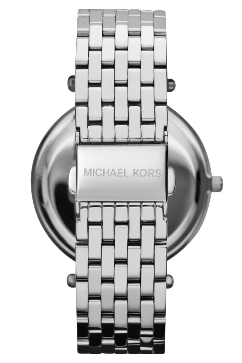 Michael Kors 'Darci' Round Bracelet Watch, 39mm, Alternate, color, SILVER / STEEL