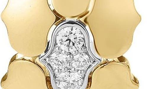 Roberto Coin Cobra Diamond Hoop Earrings In Gold