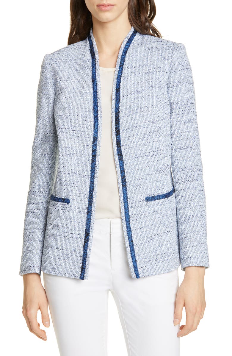 Helene Berman Colette Cotton Blend Tweed Jacket, Main, color,