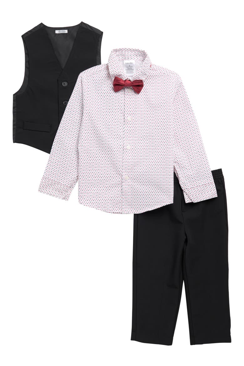 Kids' Vest 4-Piece Set, Main, color, DEEP BLACK