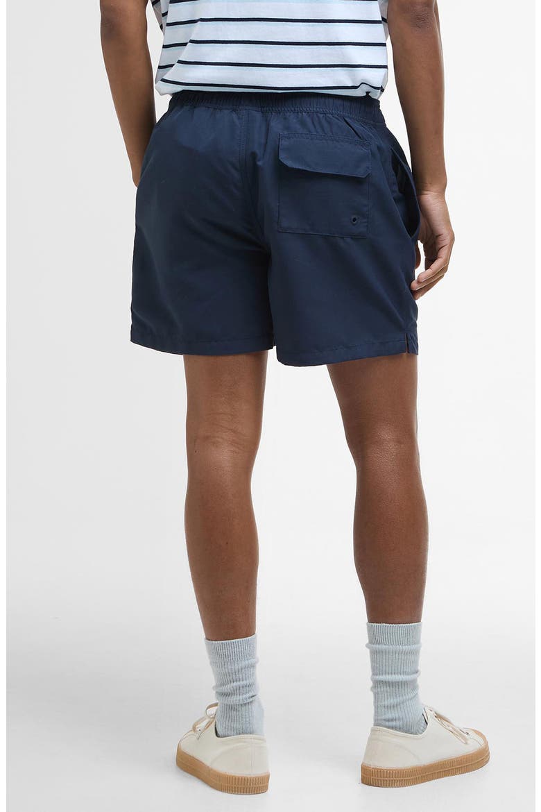 Staple Logo Swim Trunks, Alternate, color, NAVY BLUE