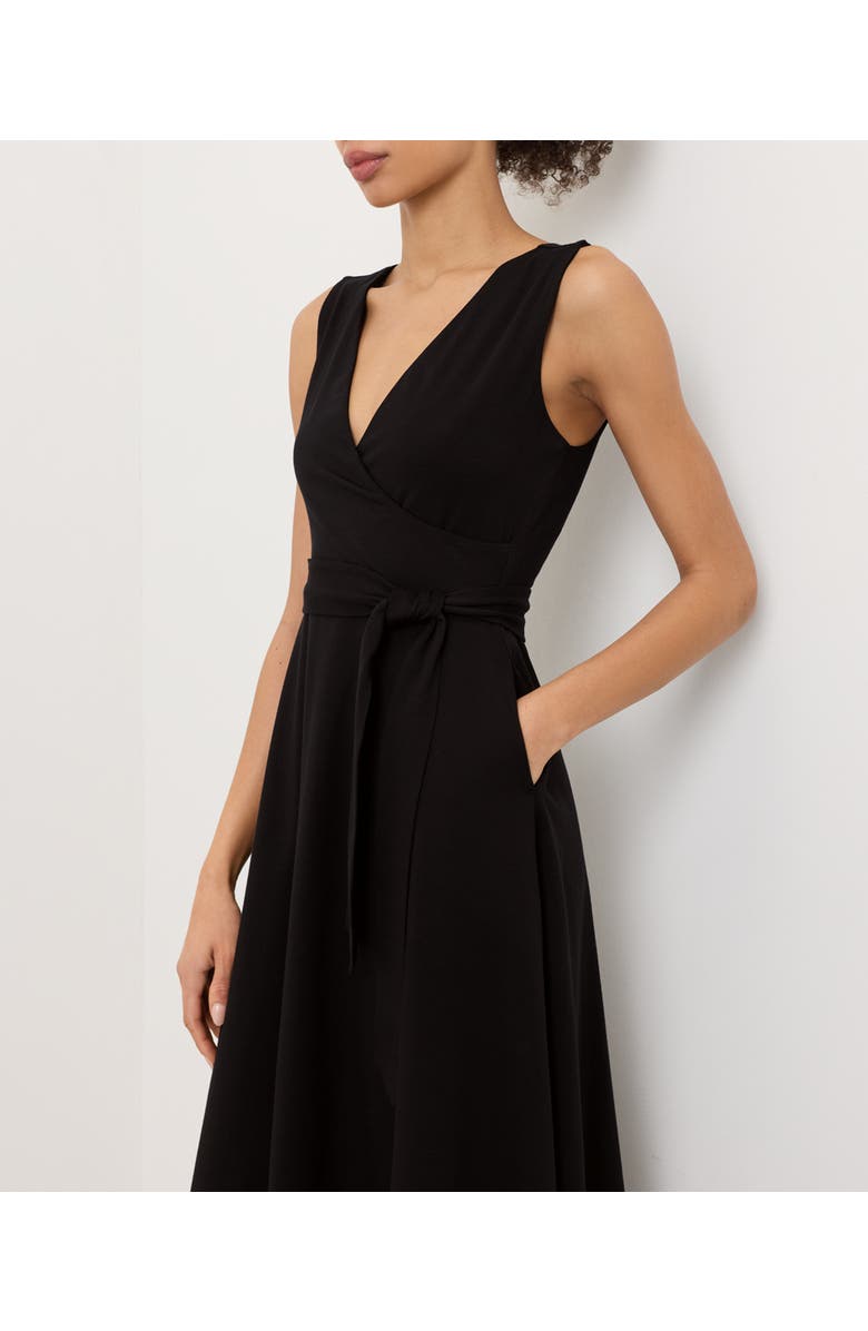 Pact Fit & Flare Easy V-Neck Dress Made With Organic Cotton, Alternate, color, Black