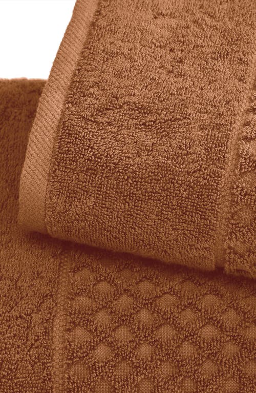 Woven & Weft Diamond 2-pack Bath Towel Set In Brown
