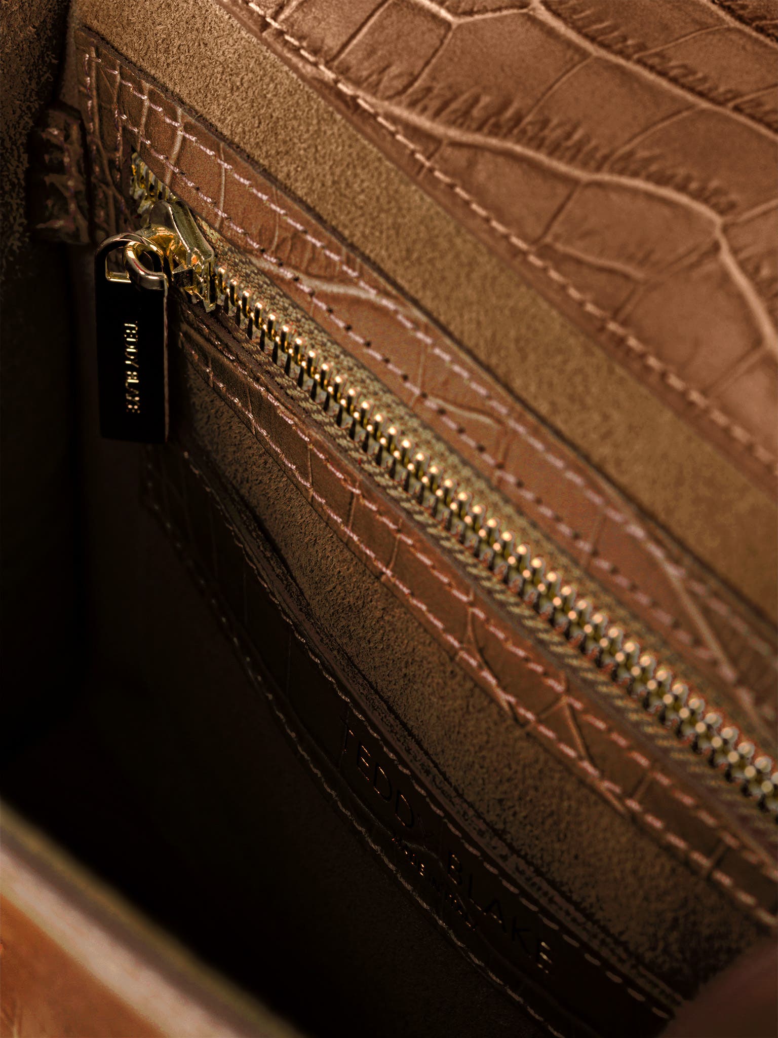 Teddy Blake Ava Croco  9", Alternate, color, Camel Brown