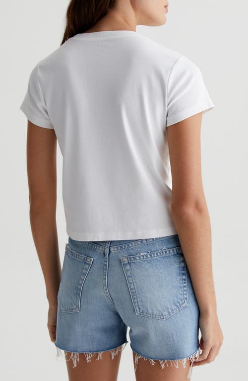 Ag Sadie Crop T-shirt In White