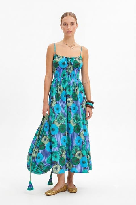 Crispy Cotton Sloane Midi Dress