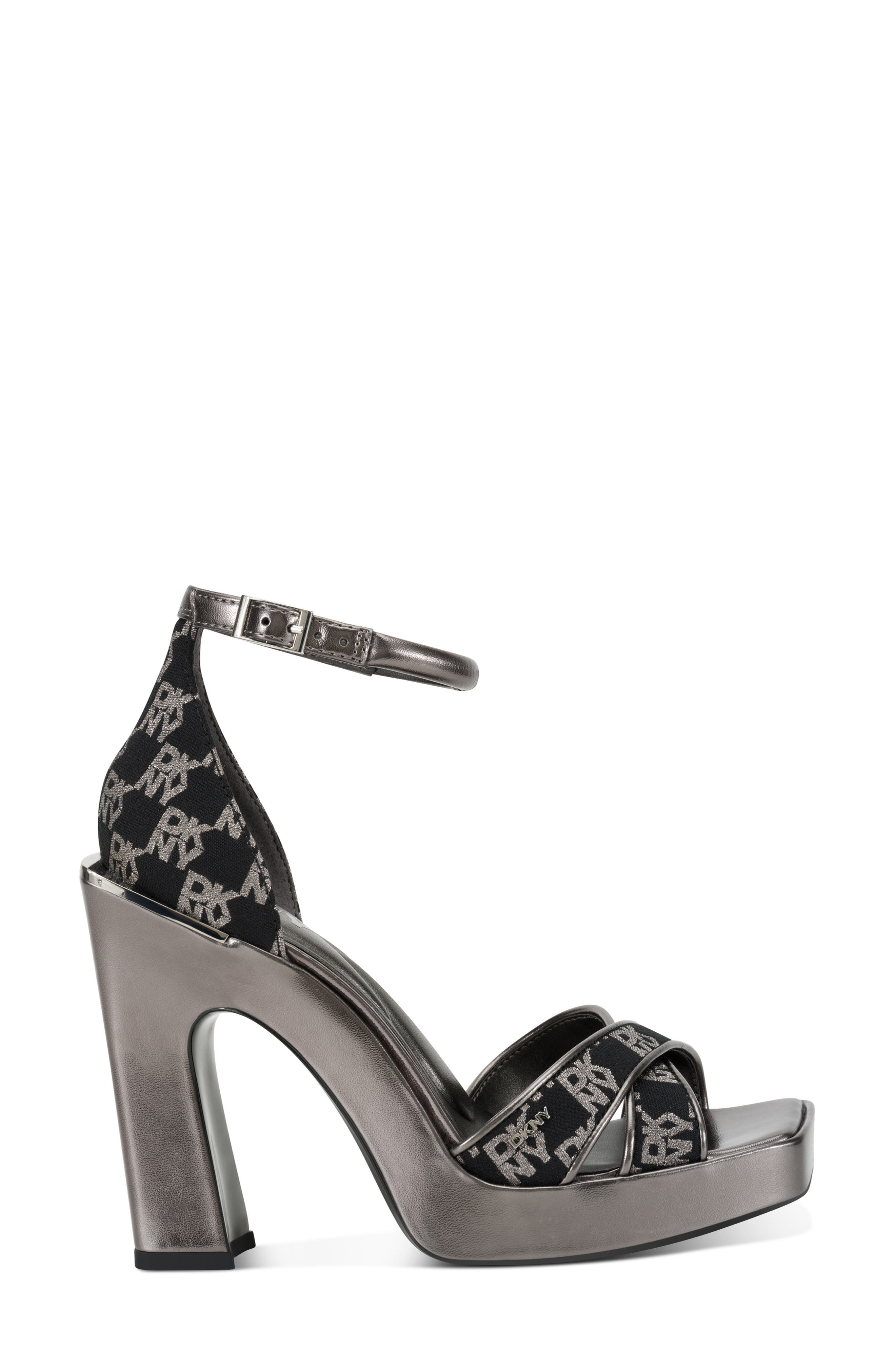 DKNY Linda Ankle Strap Sandal, Alternate, color, Black