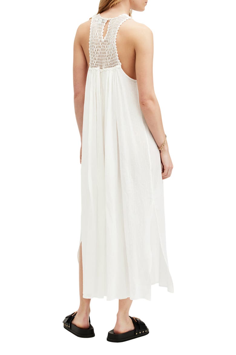 Corrs Crochet Yoke Cotton Maxi Sundress, Alternate, color, CHALK WHITE