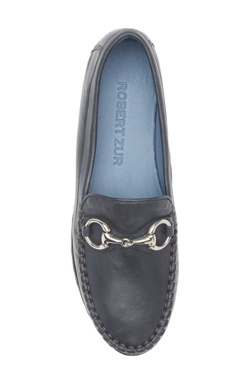 Robert Zur Soho Classic Bit Loafer In Navy