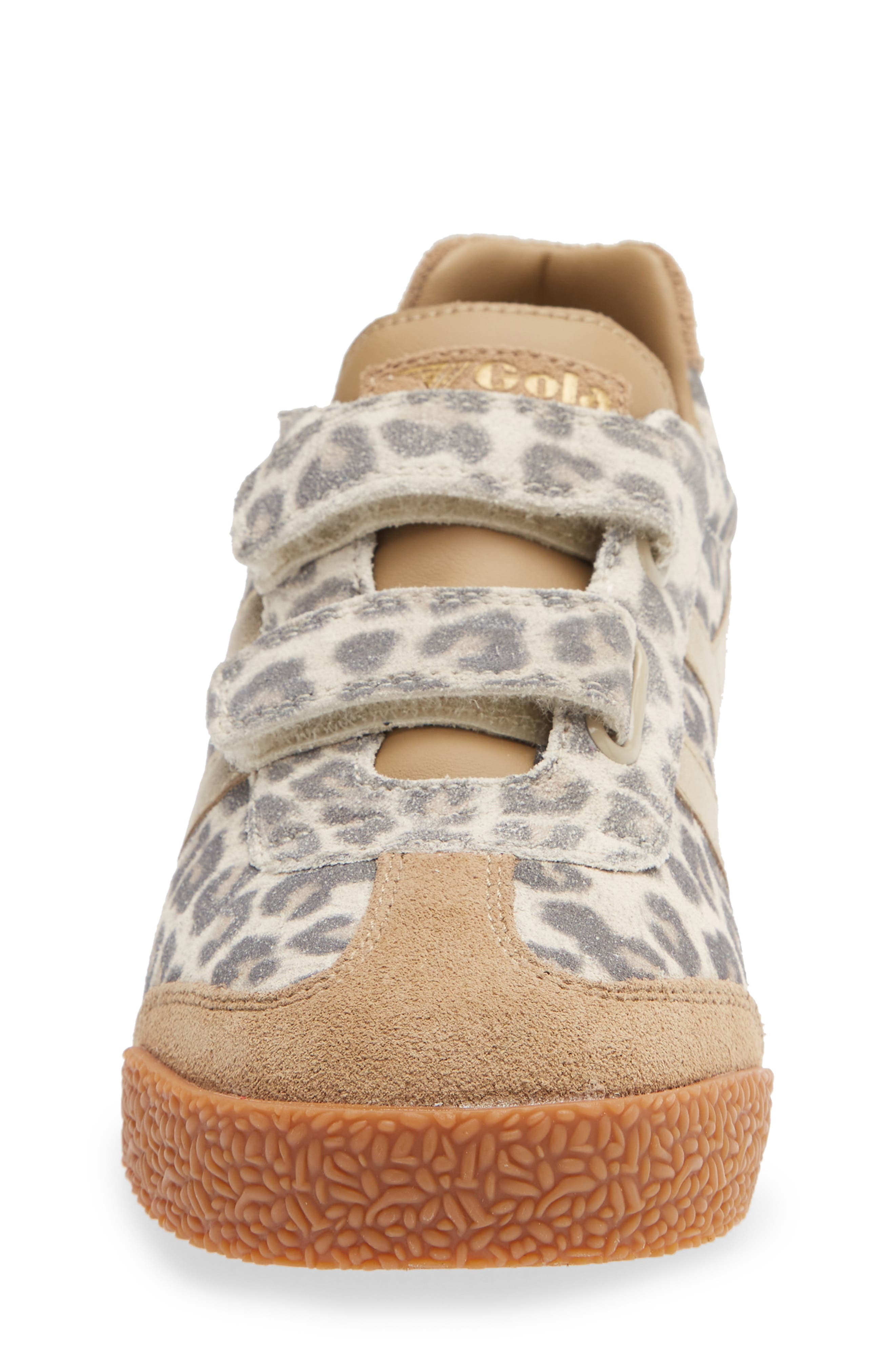 Kids' Harrier Strap Sneaker, Alternate, color, SNOW LEOPARD/ CARAMEL/ GOLD