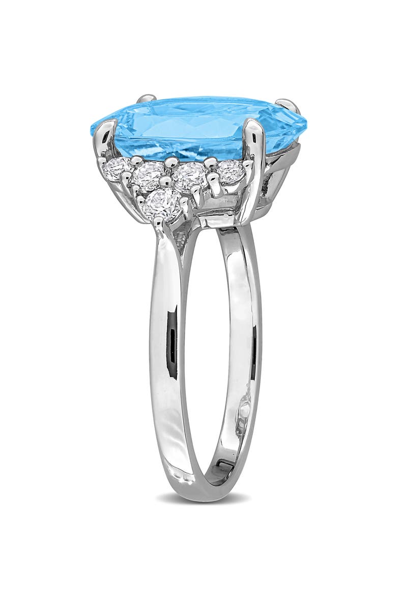 Sky Blue Topaz & Lab Created Sapphire Ring, Alternate, color, BLUE