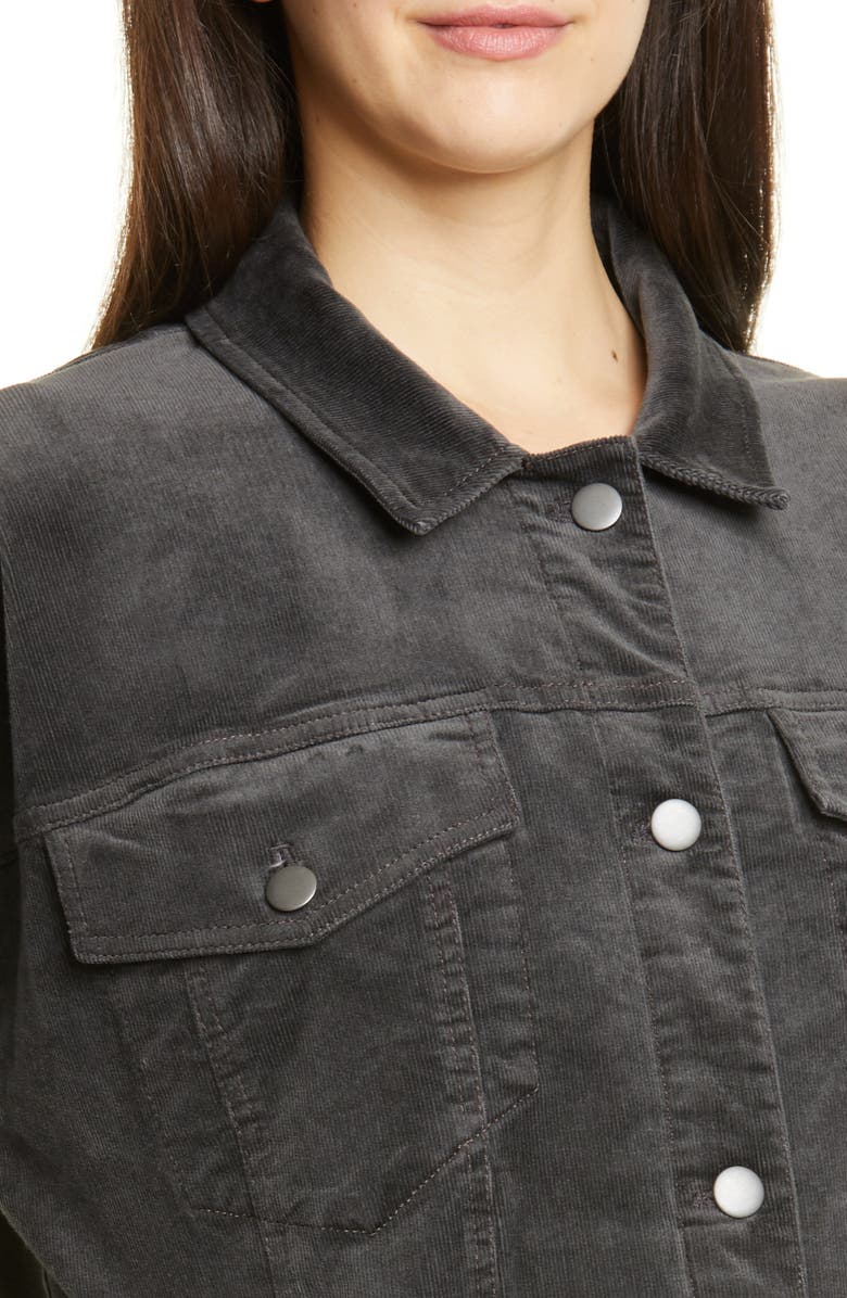 Eileen Fisher Cotton Blend Corduroy Trucker Jacket, Alternate, color,