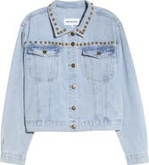 Fade Out Loud Nina Studded Denim Trucker Jacket