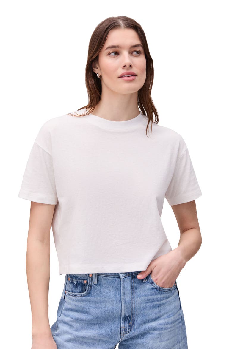 Vintage Jersey Oversized Crop, Main, color, White
