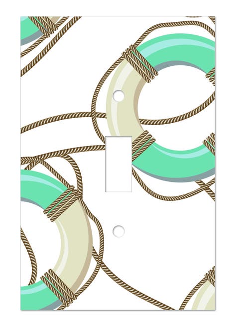 Preserver and Rope Ceramic Single Toggle Switchplate Cover