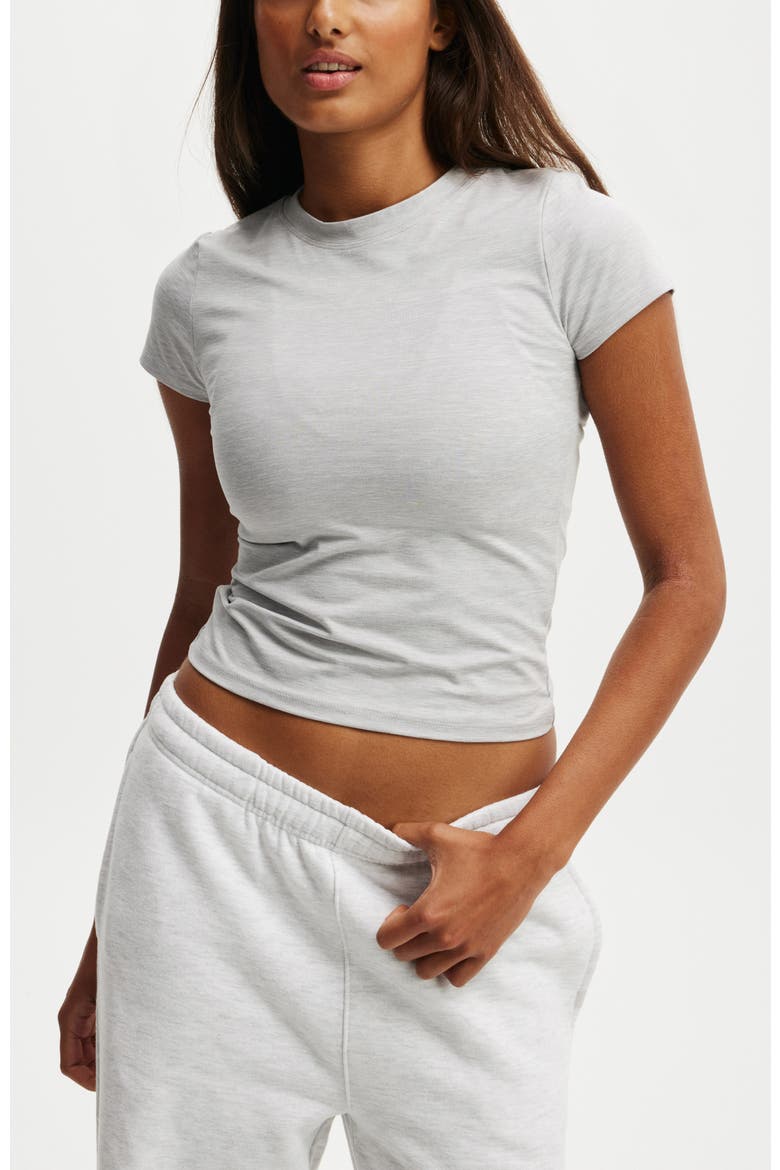 Women's Active Ultra Soft Fitted Tshirt, Main, color, Light Grey Marle