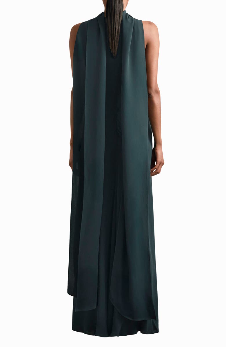 Reiss Greta Drape Gown, Alternate, color, Teal Green