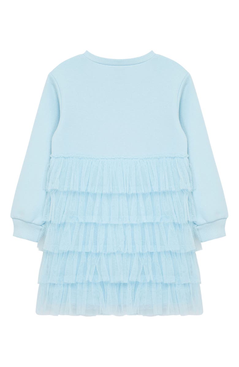 Habitual Kids Kids' Ruffle Sweatshirt Dress, Alternate, color, Light Blue