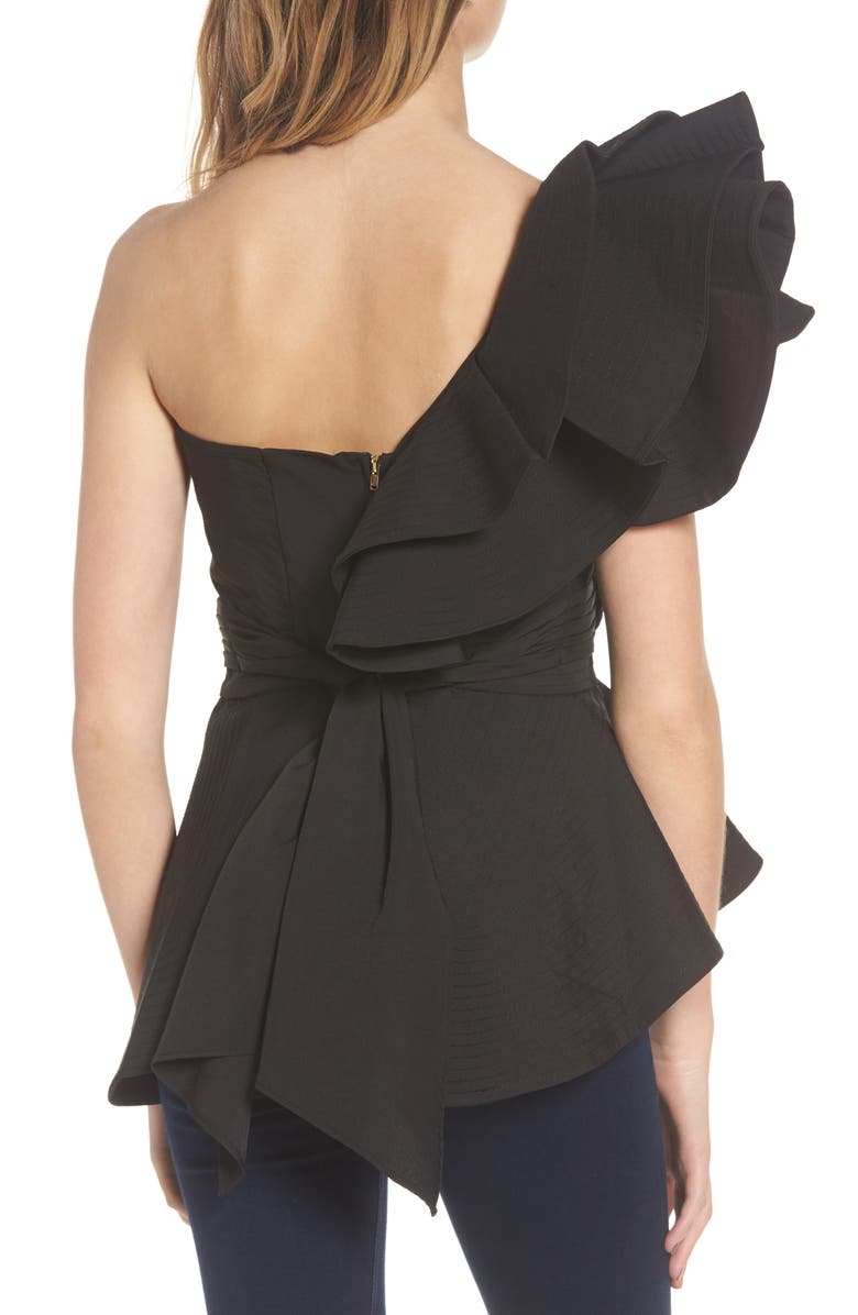 STYLEKEEPERS So Long Lover Ruffle One-Shoulder Blouse, Alternate, color,