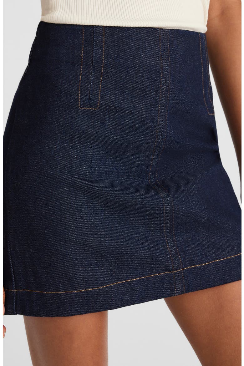 Clean Denim Miniskirt, Alternate, color, RINSE WASH