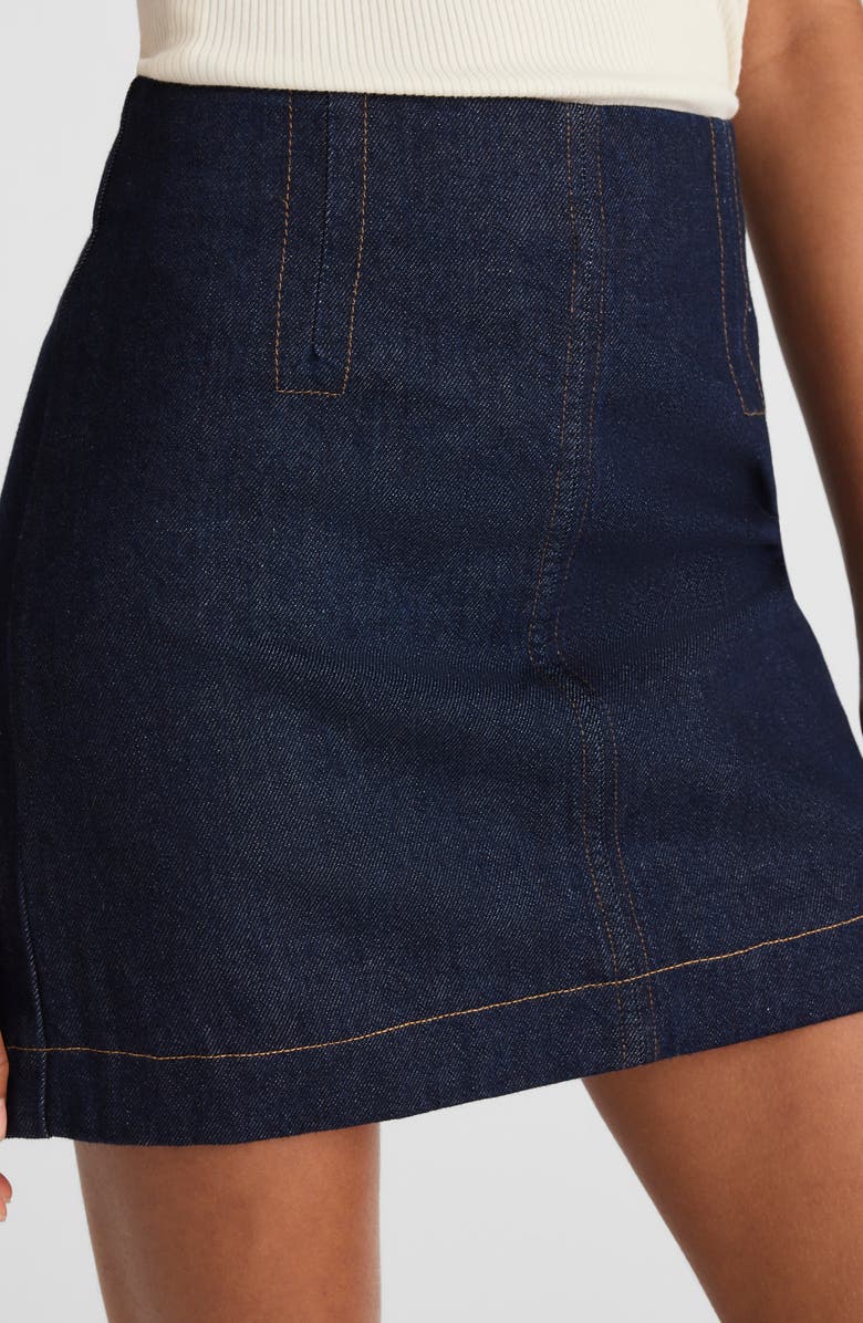 Madewell Clean Denim Miniskirt, Alternate, color, Rinse Wash